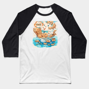 taste the Biscuit funny anime style cat illustration meme gift Baseball T-Shirt